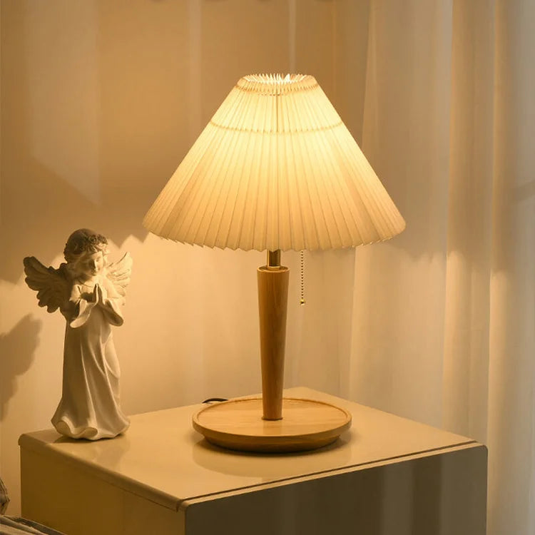 ÉléganceBois – Lampe de Table en Bois Plissé - Rynova