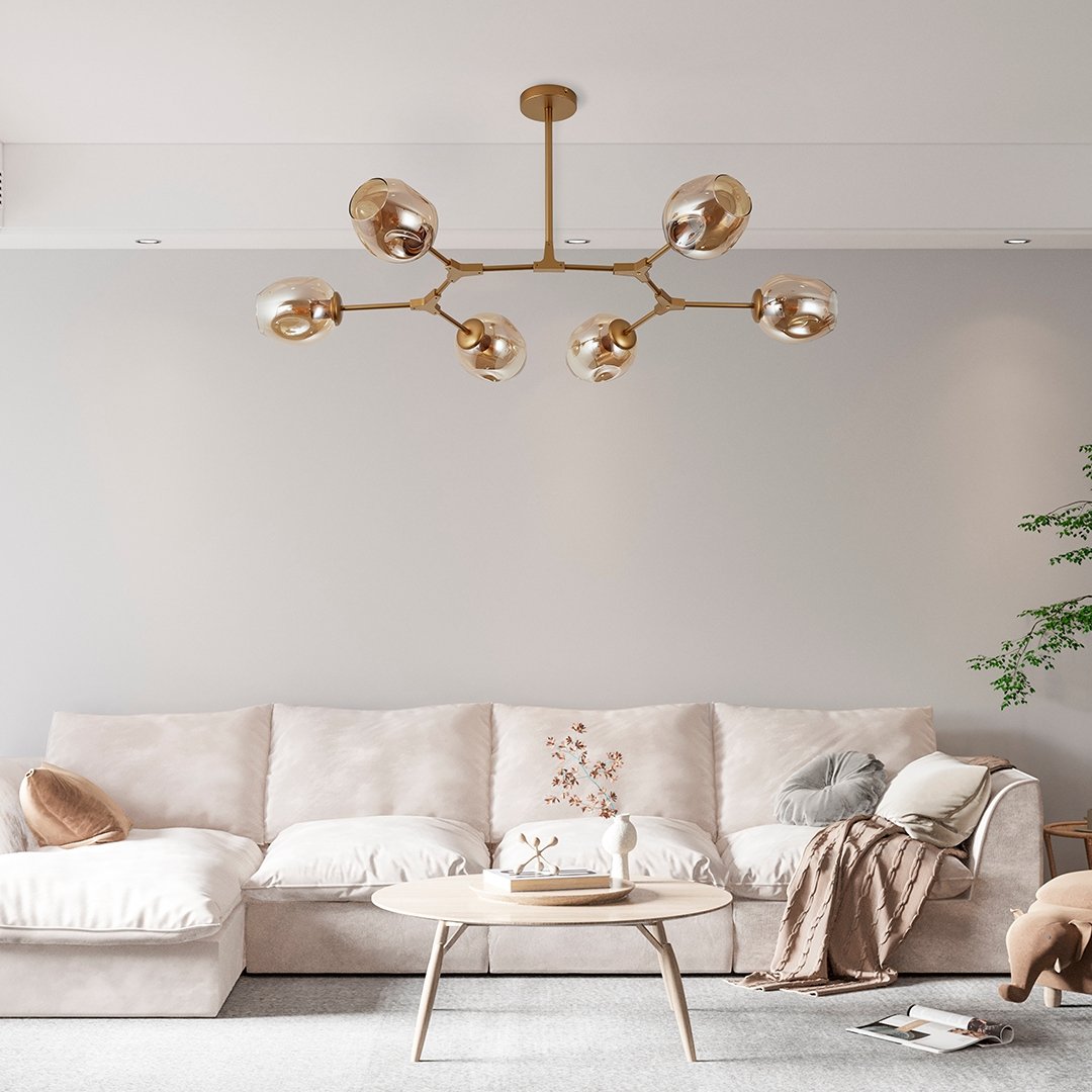LUXURIA - Lampe Suspendue de Luxe Noir et Or - Rynova