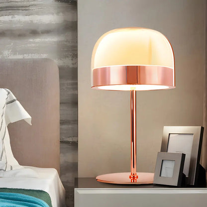 Lumière Élégante - Lampe de Table en Verre avec Éclairage Nocturne à Deux Couches - Rynova