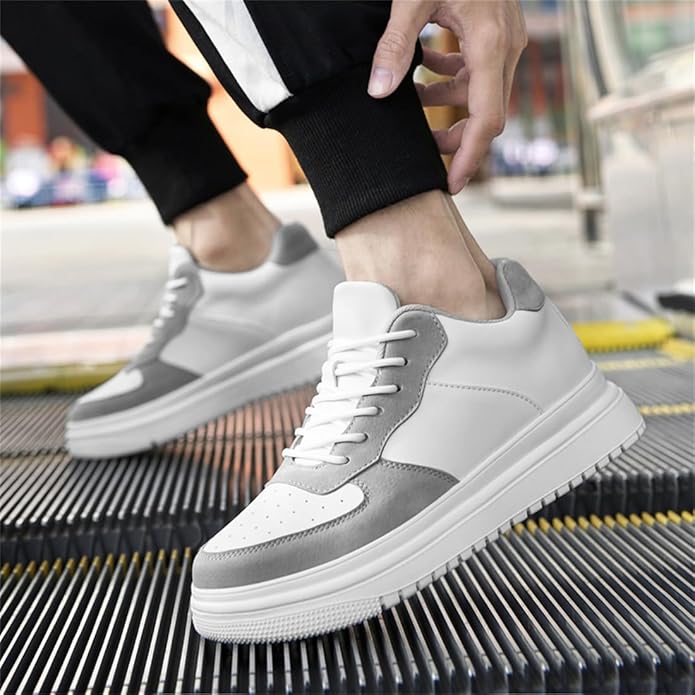 HauteurMax – Baskets Élévatrices en Cuir pour Hommes - Gain de Hauteur Discret - Rynova