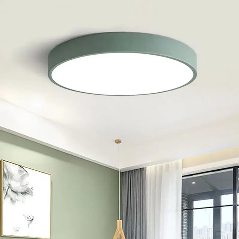 LuminaRose - Lampe de Plafond LED Ronde Moderne en Métal Rose et Gris - Rynova