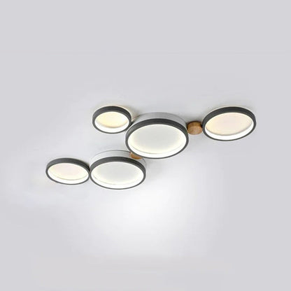 LumièreÉlégante – Plafonnier en métal blanc et gris - Rynova