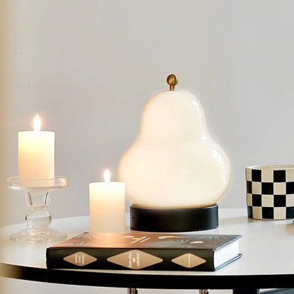LumièreÉlégante - Lampe de Table en Verre avec Batterie USB, LED Dimmable et Commutateur Tactile - Rynova