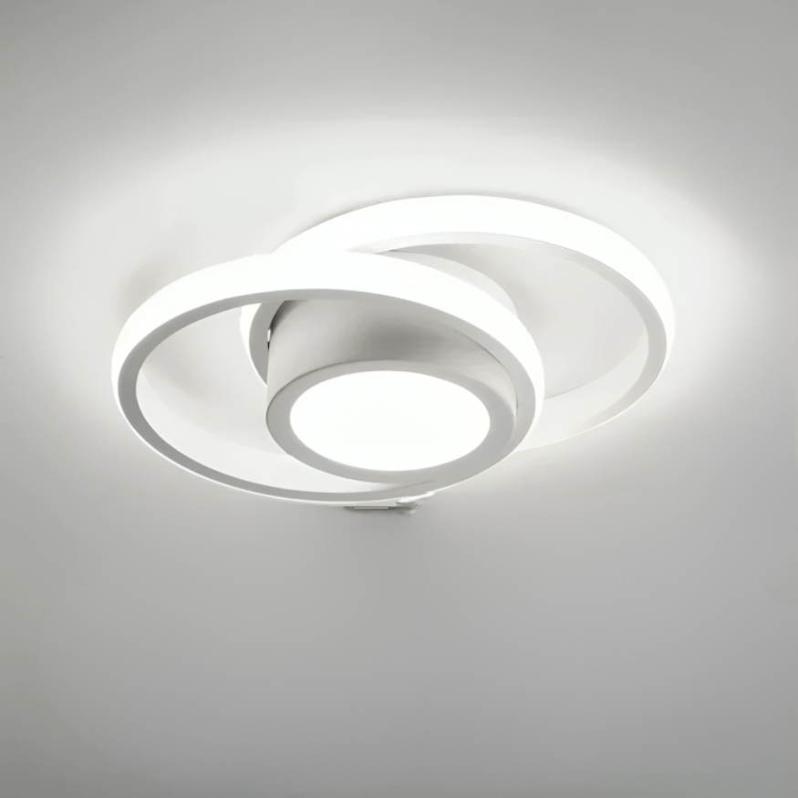 Lumineo Duo - Lampe de Plafond LED Moderne à 2 Anneaux - Rynova
