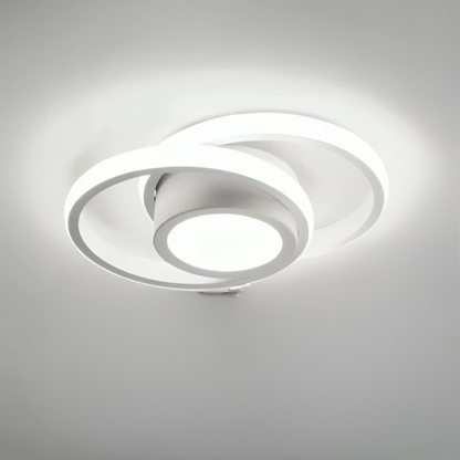 Lumineo Duo - Lampe de Plafond LED Moderne à 2 Anneaux - Rynova