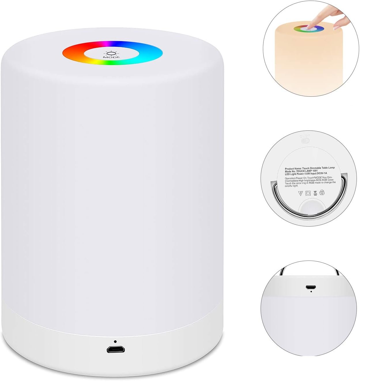 LumiAura - Lampe LED Dimmable et Portative - Rynova