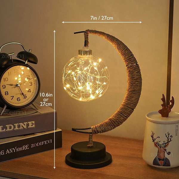 LumiLune - Lampe en Verre Lune Chaleureuse et Apaisante - Rynova
