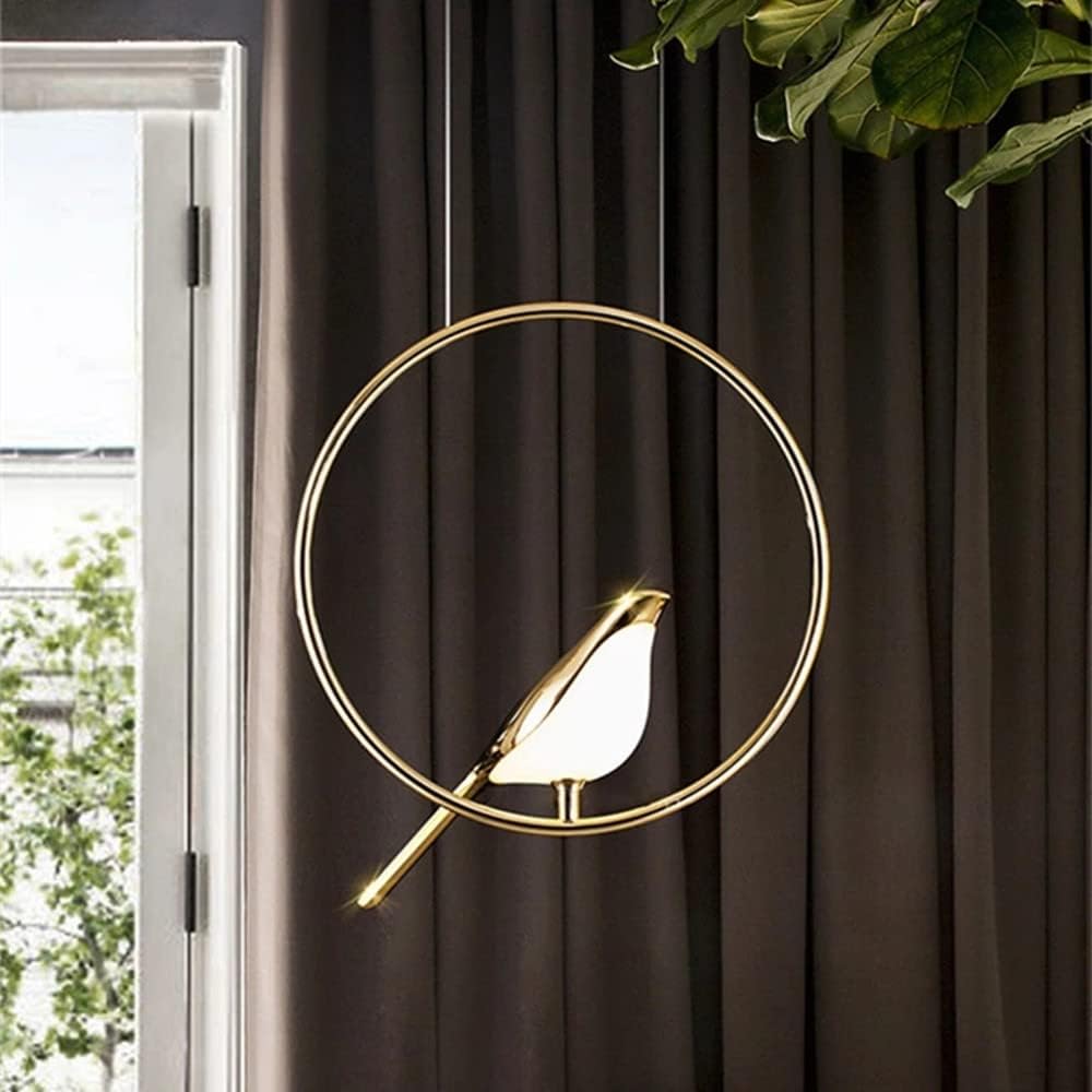 LumiOiseaux – Lampe suspendue cercle d'oiseaux - Rynova