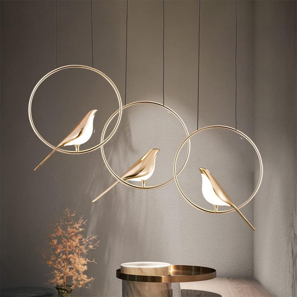 LumiOiseaux – Lampe suspendue cercle d'oiseaux - Rynova