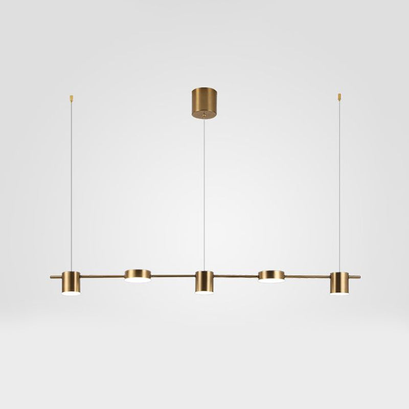 LumiModern – Suspension en aluminium noir/or à 3 ou 5 lumières - Rynova