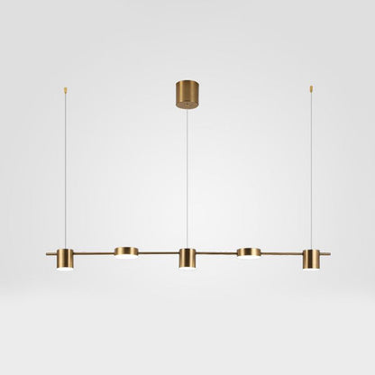 LumiModern – Suspension en aluminium noir/or à 3 ou 5 lumières - Rynova