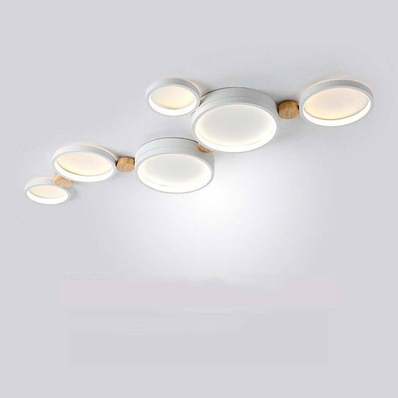 LumièreÉlégante – Plafonnier en métal blanc et gris - Rynova