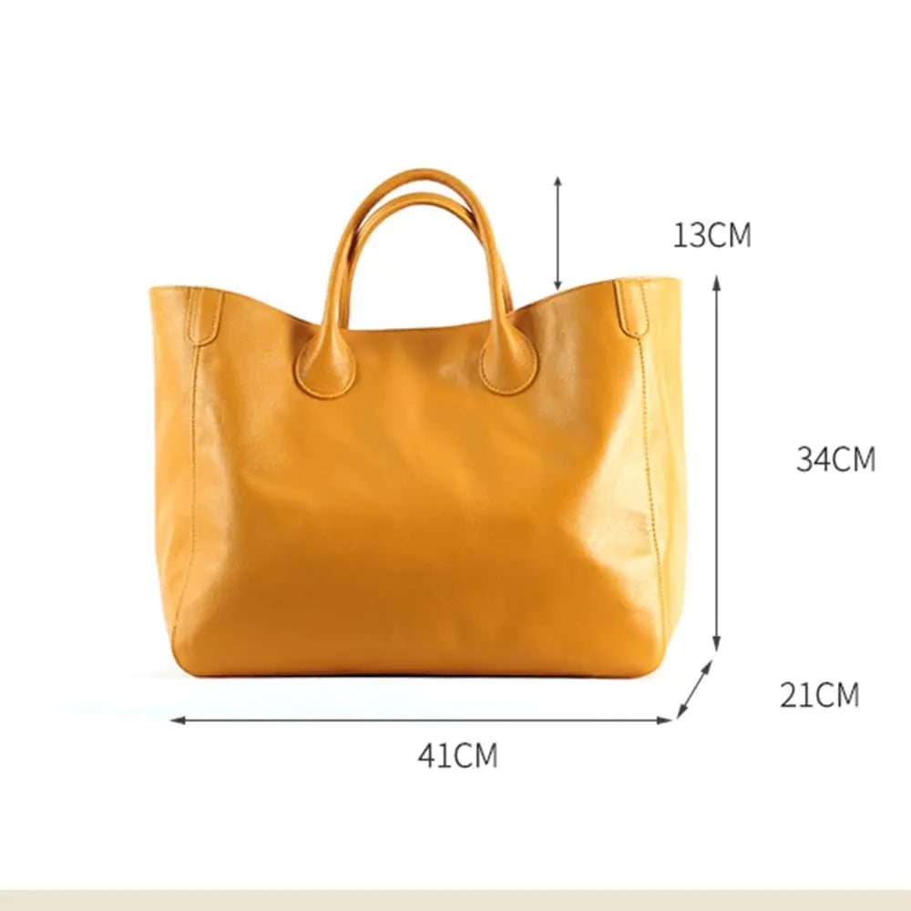 LuxeFemme - Sac Cabas Oversize Élégant en Cuir - Rynova