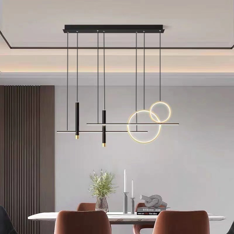 LustreLuxe – Lustre LED en métal noir élégant - Rynova