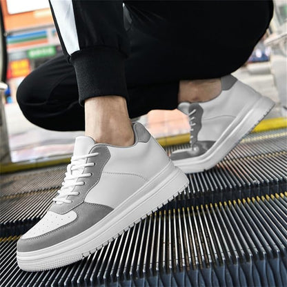 HauteurMax – Baskets Élévatrices en Cuir pour Hommes - Gain de Hauteur Discret - Rynova