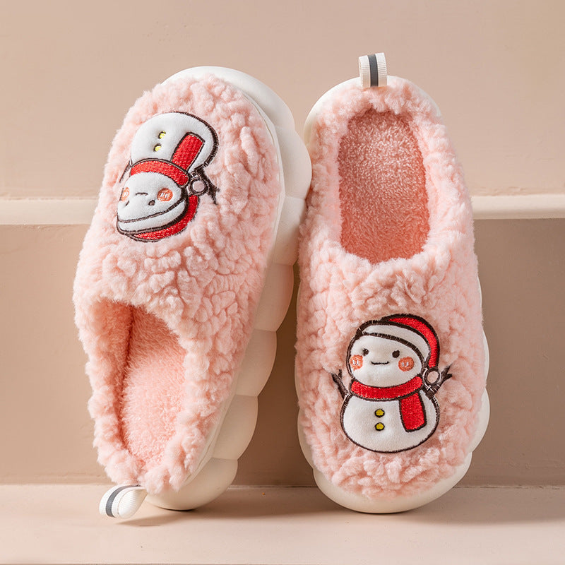 Flocon Doux - Chaussons en peluche anti-dérapants pour l'hiver - Rynova