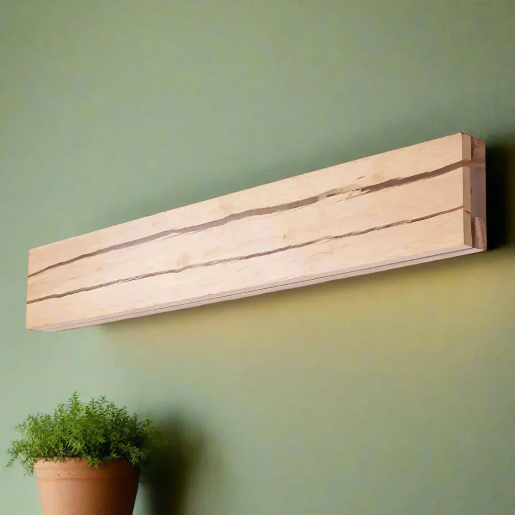 LUMIÈRE NATURE - Élégante Lampe Murale en Bois Fissuré - Design Contemporain - Rynova