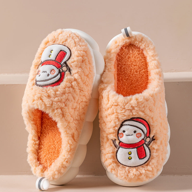 Flocon Doux - Chaussons en peluche anti-dérapants pour l'hiver - Rynova
