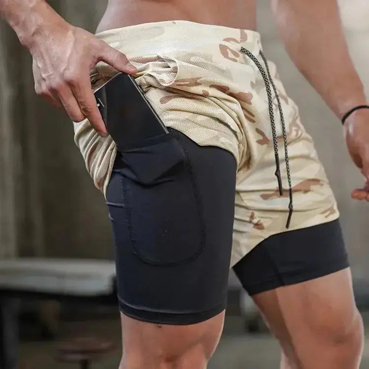 FlexiRun - Short de Compression Double-Couche pour le Jogging - Rynova