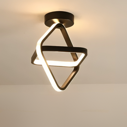 Lumineo Duo - Lampe de Plafond LED Moderne à 2 Anneaux - Rynova