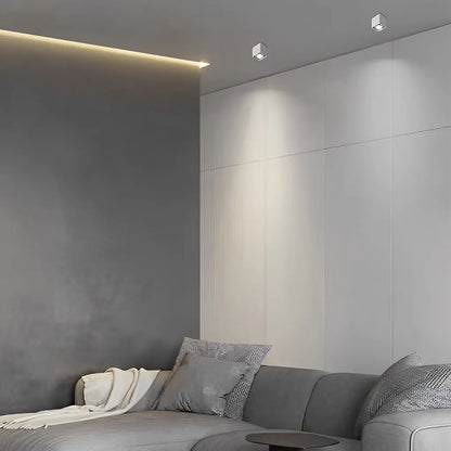 LumiFlex - Lampe de plafond carrée réglable avec éclairage LED à trois niveaux de gradation - Rynova
