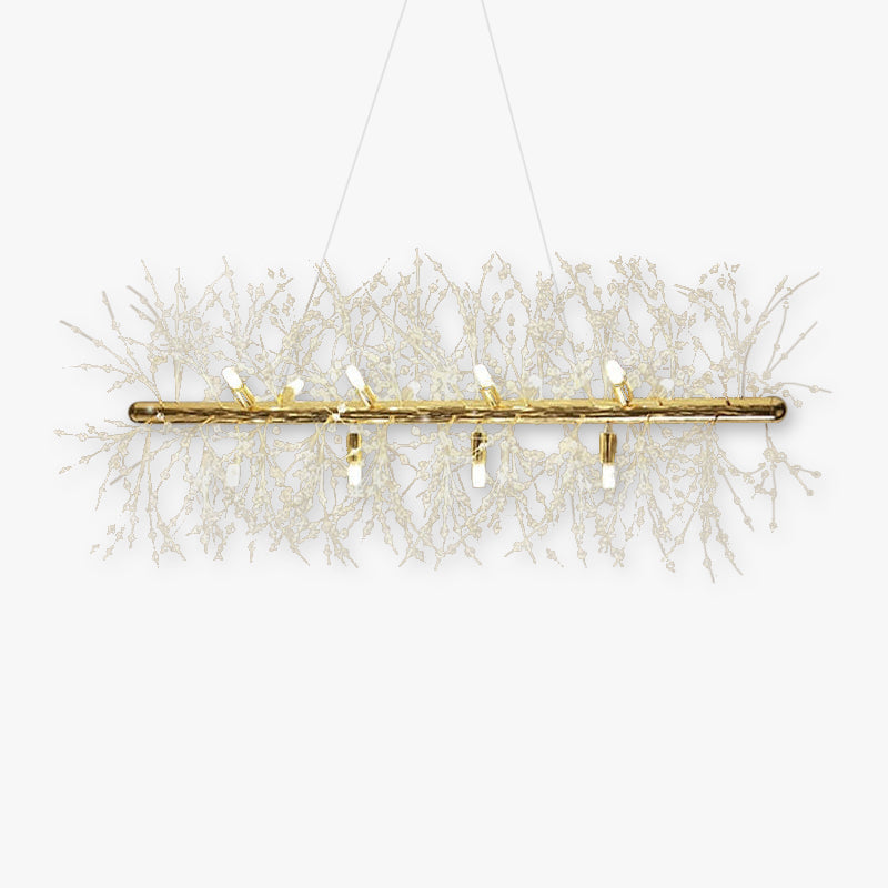 ÉclatLuxe – Suspension LED blanche et dorée pour espace de vie moderne - Rynova