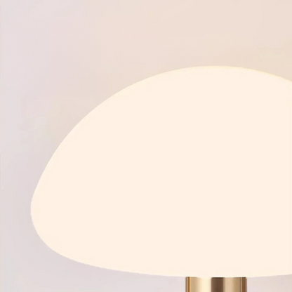 Lumière Champignon Élégante - Lampe de Table en Céramique Crème - Rynova