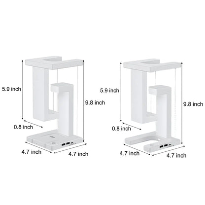 LumiLev - Lampe de table anti-gravité flottante avec chargement sans fil et lumière LED - Rynova