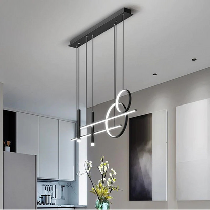 LustreLuxe – Lustre LED en métal noir élégant - Rynova