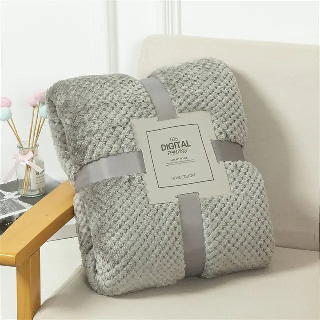 DouceHiver - Plaid Douillet en Flanelle pour Lit d'Hiver - Rynova