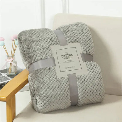 DouceHiver - Plaid Douillet en Flanelle pour Lit d'Hiver - Rynova