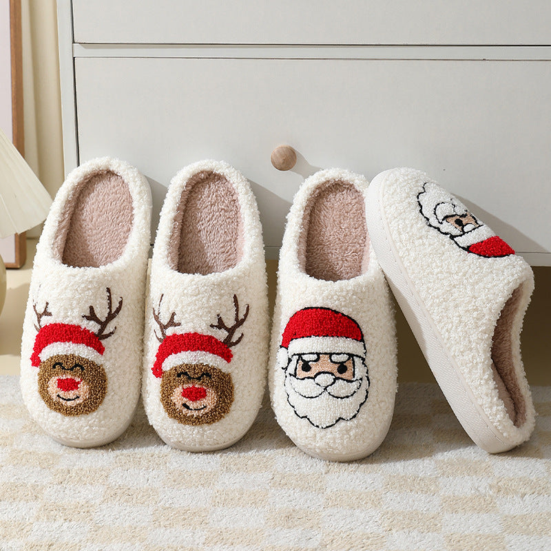 Chaleur Douillette - Chaussons en coton mignons de Noël pour couples - Rynova