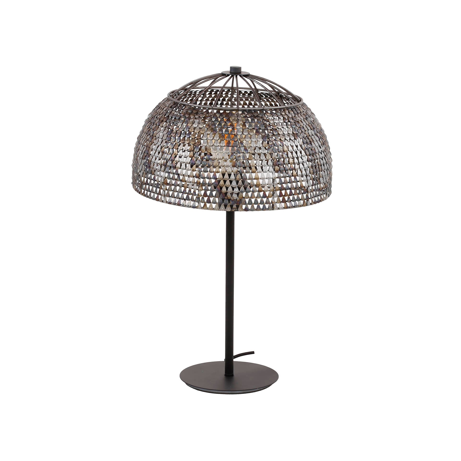 LumièreÉlégante - Lampe de table design noir et brun - Rynova