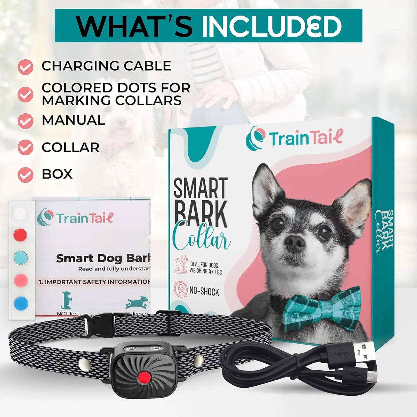 ChienTranquille - Collier Anti-Aboiement pour Petits Chiens - Rynova