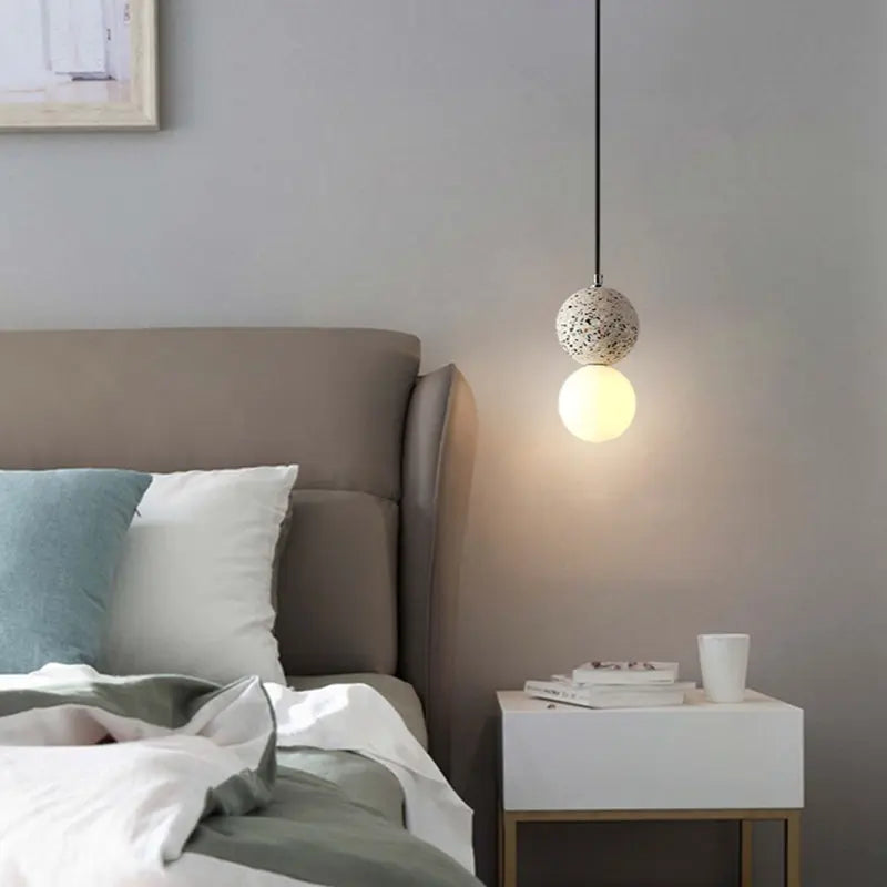 Luminara - Petite Suspension LED Moderne en Verre Noir et Blanc pour Salle à Manger - Rynova