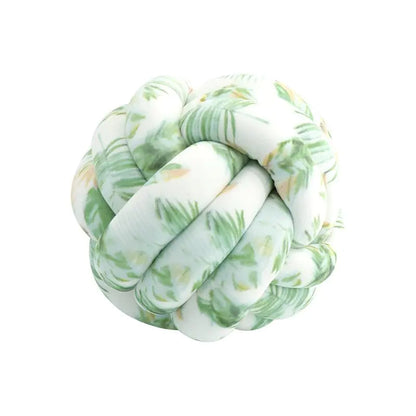 Coussin de lancer en balles nouées décoratives PlushKnot - Rynova