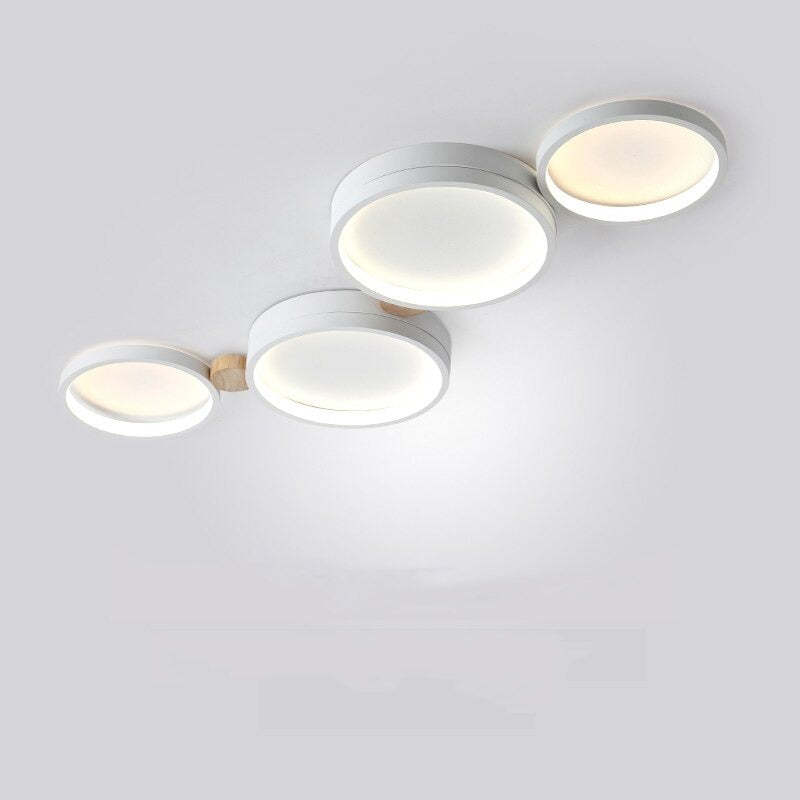 LumièreÉlégante – Plafonnier en métal blanc et gris - Rynova