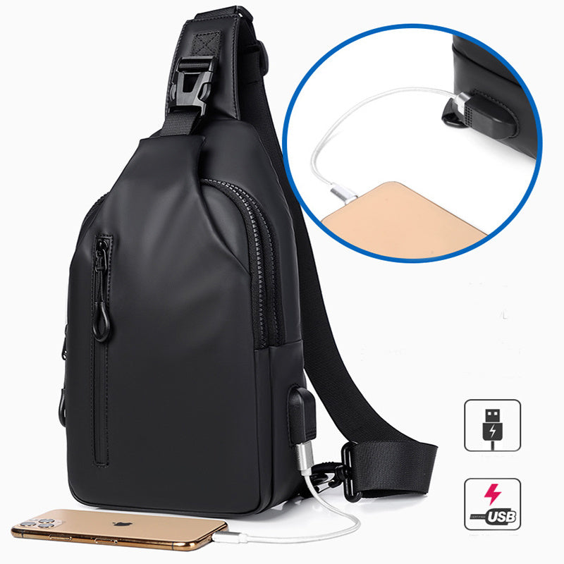 Voyageur - Sac à bandoulière noir pour homme, sac à dos pratique - Rynova