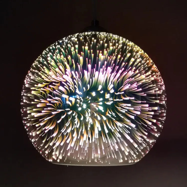 ÉclatFestif | Suspension en Verre Coloré 3D avec Lumière Éblouissante - Rynova