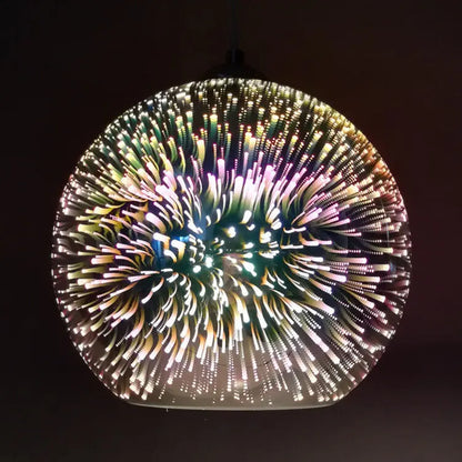 ÉclatFestif | Suspension en Verre Coloré 3D avec Lumière Éblouissante - Rynova
