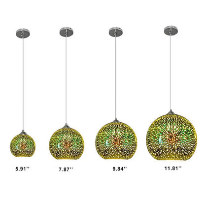 ÉclatFestif | Suspension en Verre Coloré 3D avec Lumière Éblouissante - Rynova