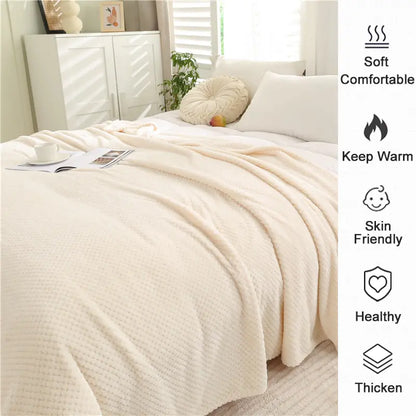 DouceHiver - Plaid Douillet en Flanelle pour Lit d'Hiver - Rynova