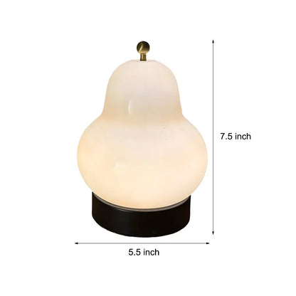 LumièreÉlégante - Lampe de Table en Verre avec Batterie USB, LED Dimmable et Commutateur Tactile - Rynova