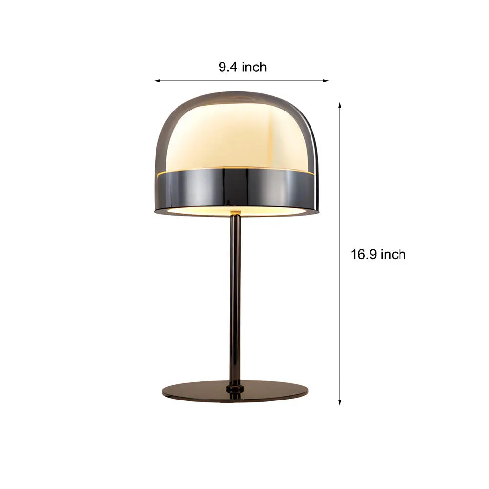 Lumière Élégante - Lampe de Table en Verre avec Éclairage Nocturne à Deux Couches - Rynova