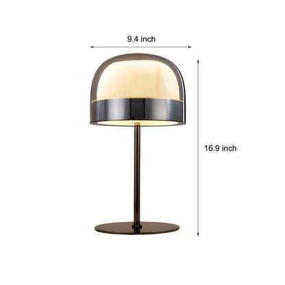 Lumière Élégante - Lampe de Table en Verre avec Éclairage Nocturne à Deux Couches - Rynova