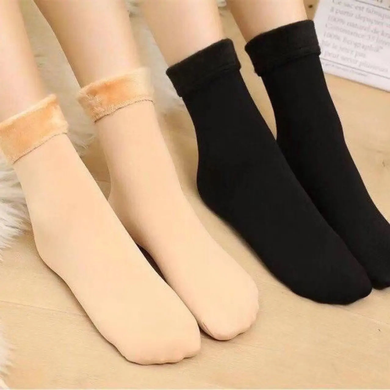 VeloursChaud - Chaussettes Thermiques de Luxe - Rynova