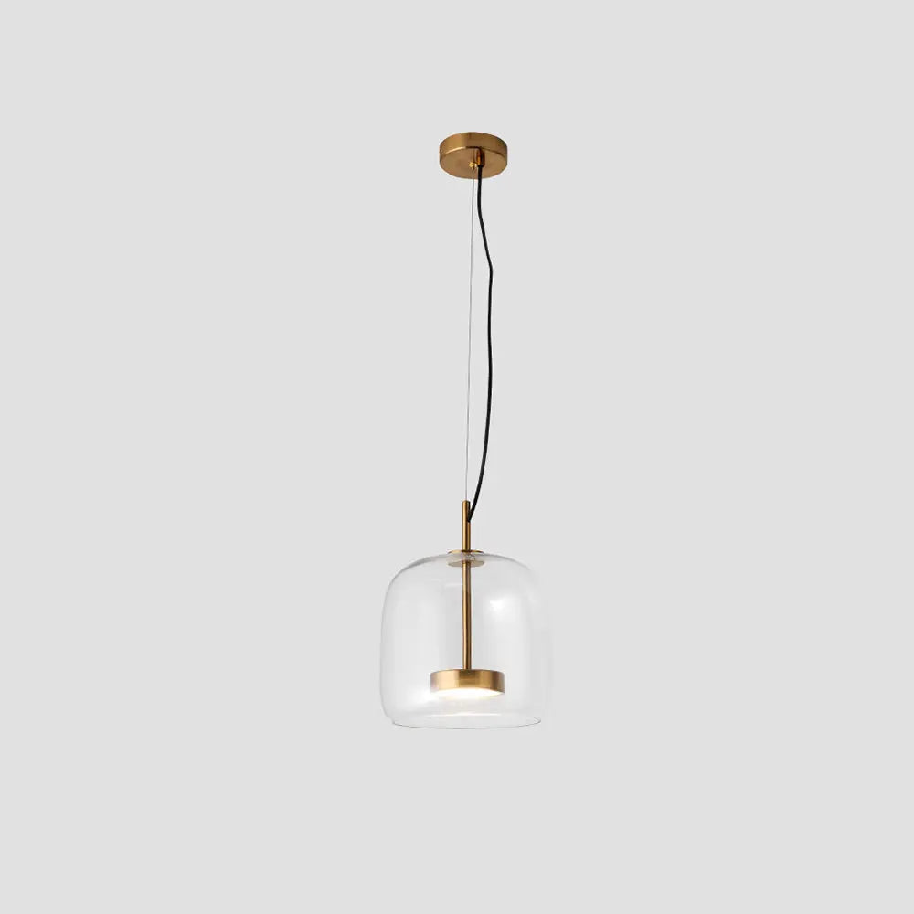 HailieLuxe – Suspension LED Rétro en Métal et Verre Ambre - Rynova