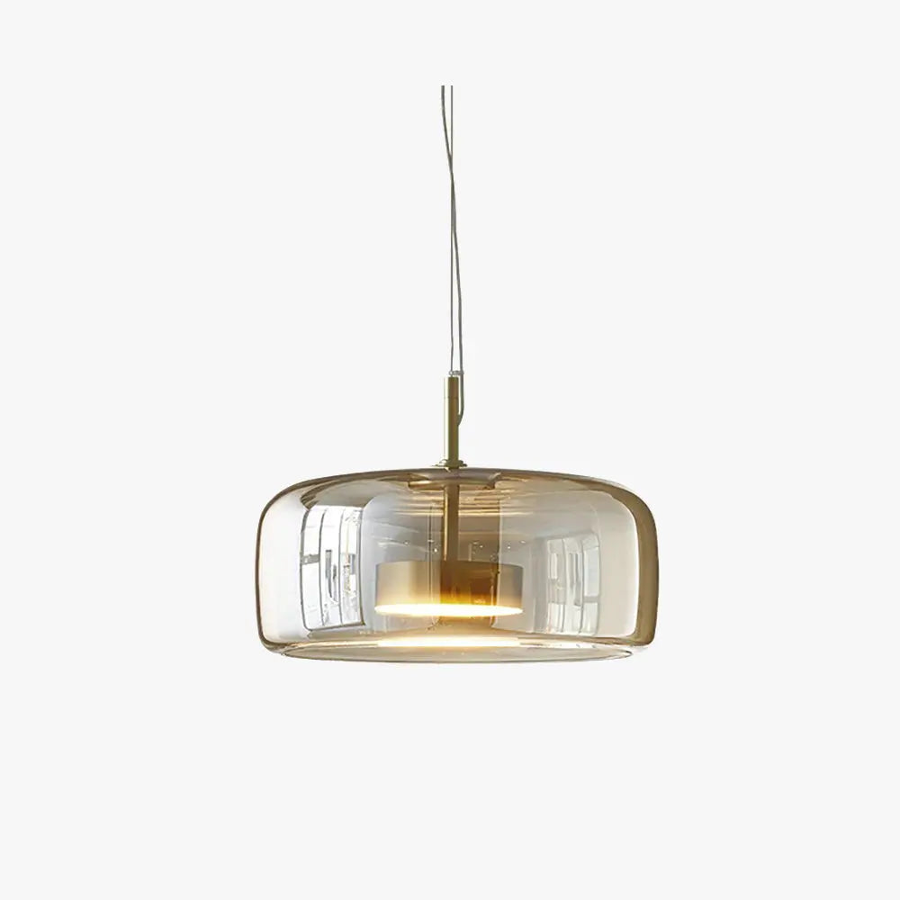 HailieLuxe – Suspension LED Rétro en Métal et Verre Ambre - Rynova