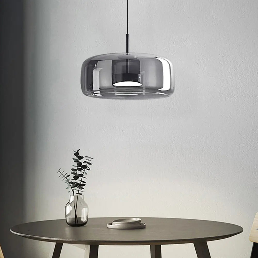 HailieLuxe – Suspension LED Rétro en Métal et Verre Ambre - Rynova