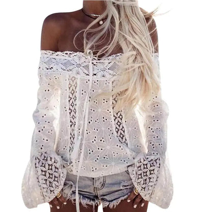 Blouses en Dentelle d'Été - Chemise Éléguante à Col Roulé - Rynova